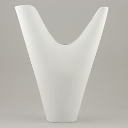 Stig Lindberg (Veckla 1950) White Sculptural Vase 30 cm