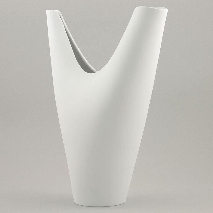 Stig Lindberg (Veckla 1950) White Sculptural Vase 30 cm