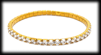 Strass armband i guldpläterat rostfritt stål.