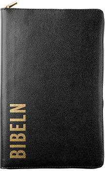 Bibel 2026 Slimline - Bounded leather Svart med dragkedja