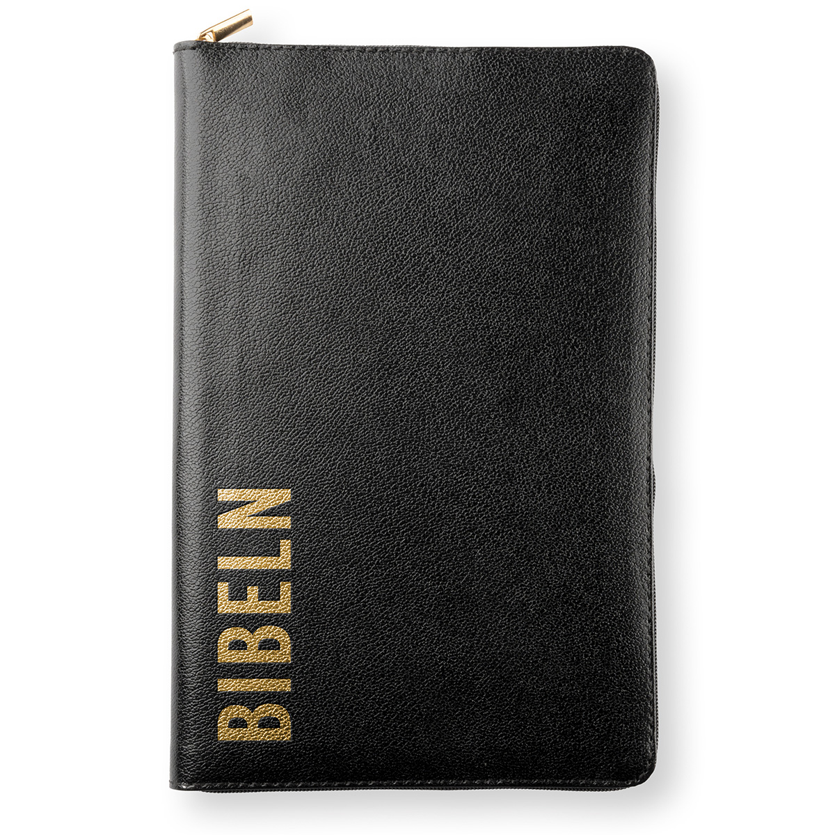Bibel 2026 Slimline - Bounded leather Svart med dragkedja