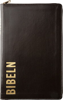Bibel 2026 Slimline - Bonded leather Svart med dragkedja