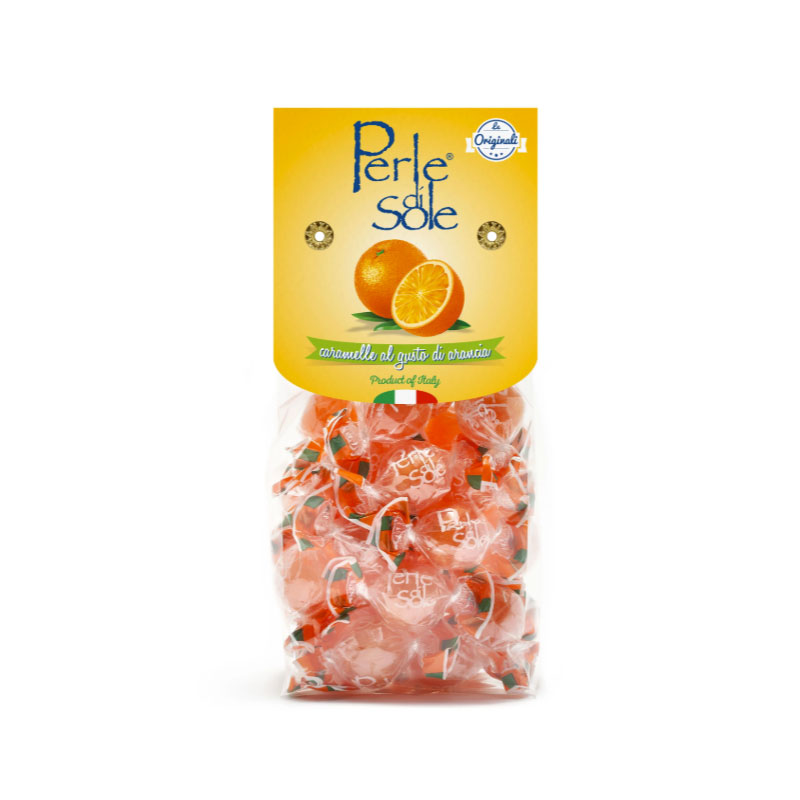 Perle di Sole, Karameller med smak av apelsin - 200g