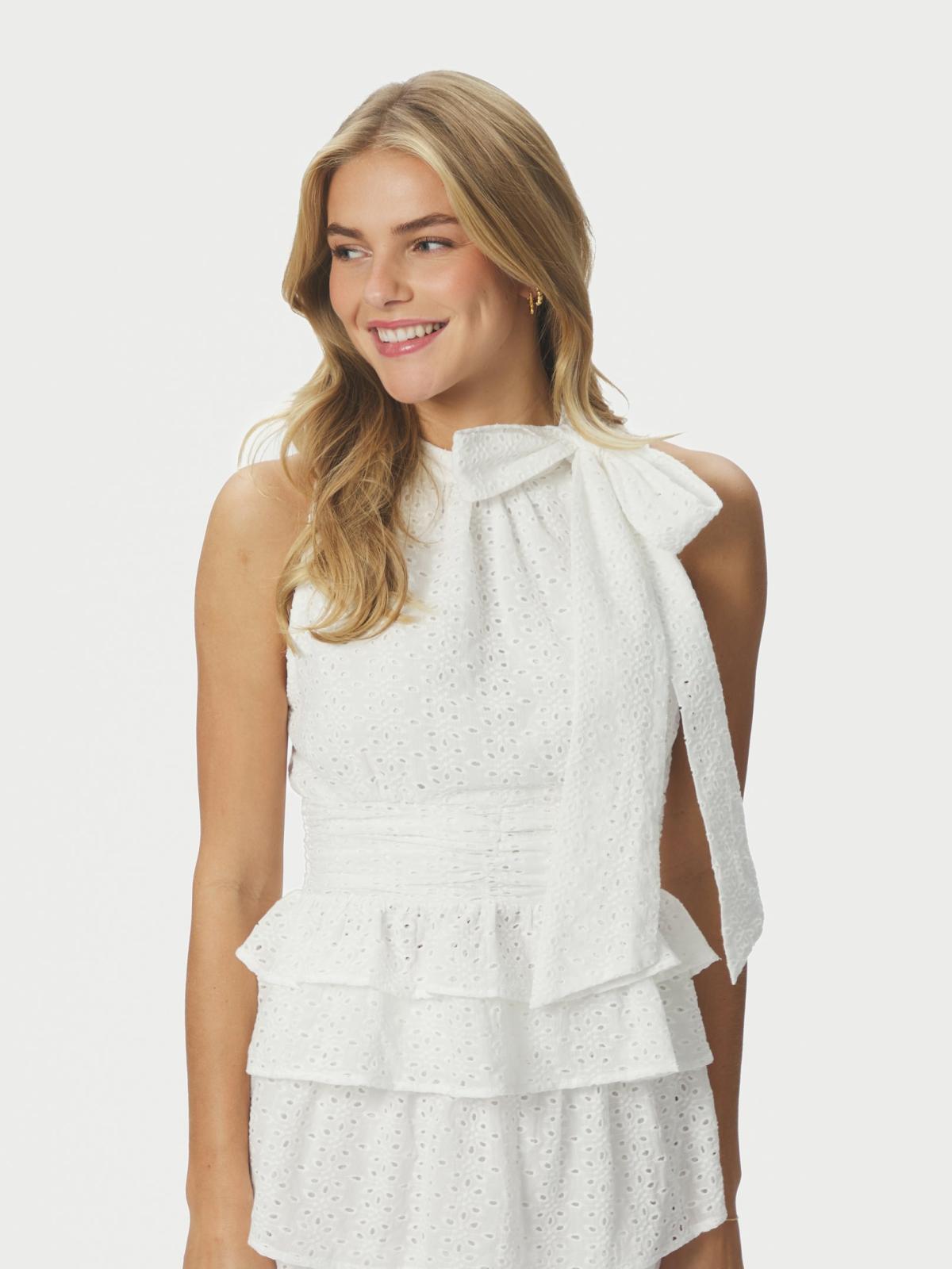 Neo Noir Ansol Emb Top, Off White - 5
