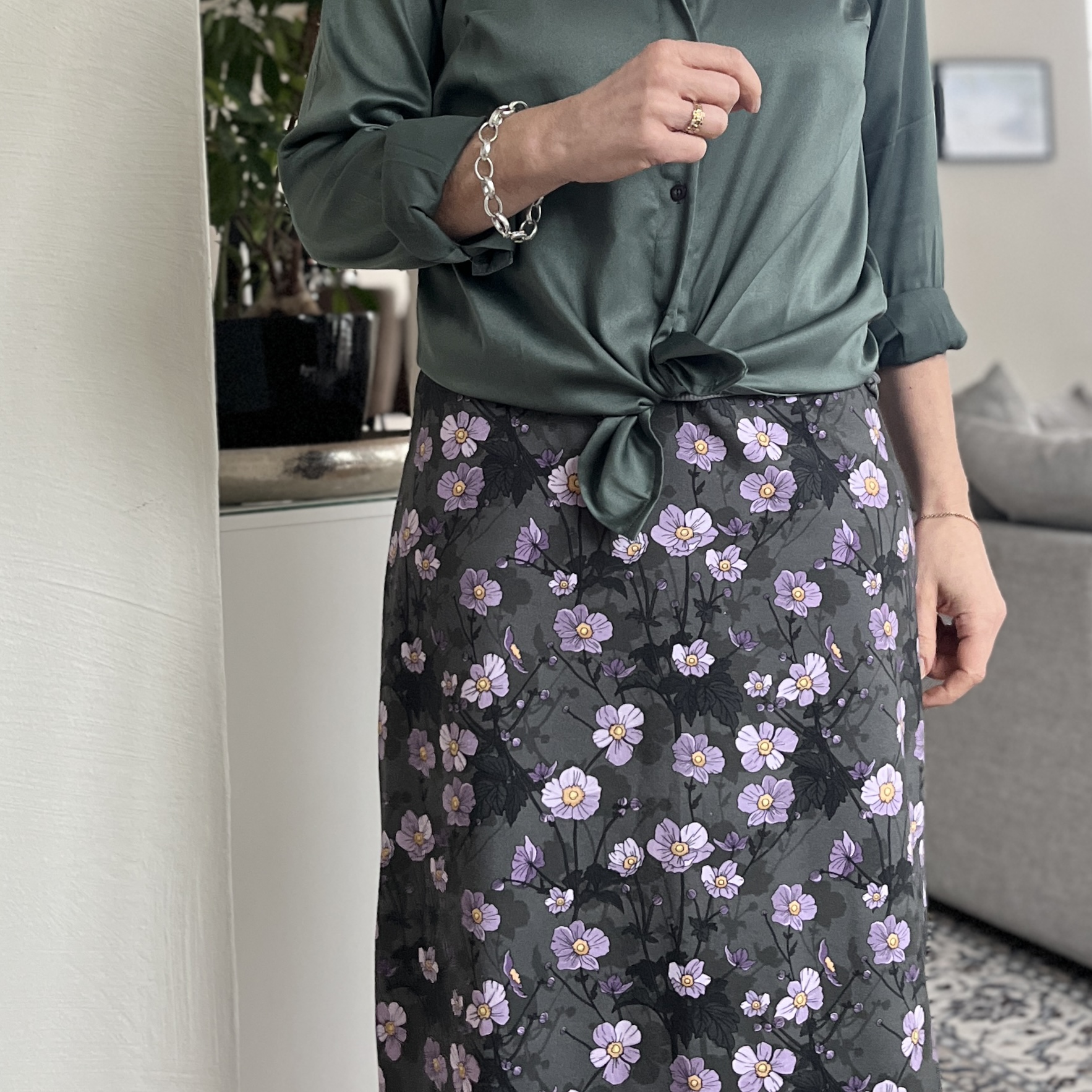 SLUTSÅLT! Jerseytyg ekologisk bomull,   "Dear Anne", metervara