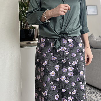 SLUTSÅLT! Jerseytyg ekologisk bomull,   "Dear Anne", metervara