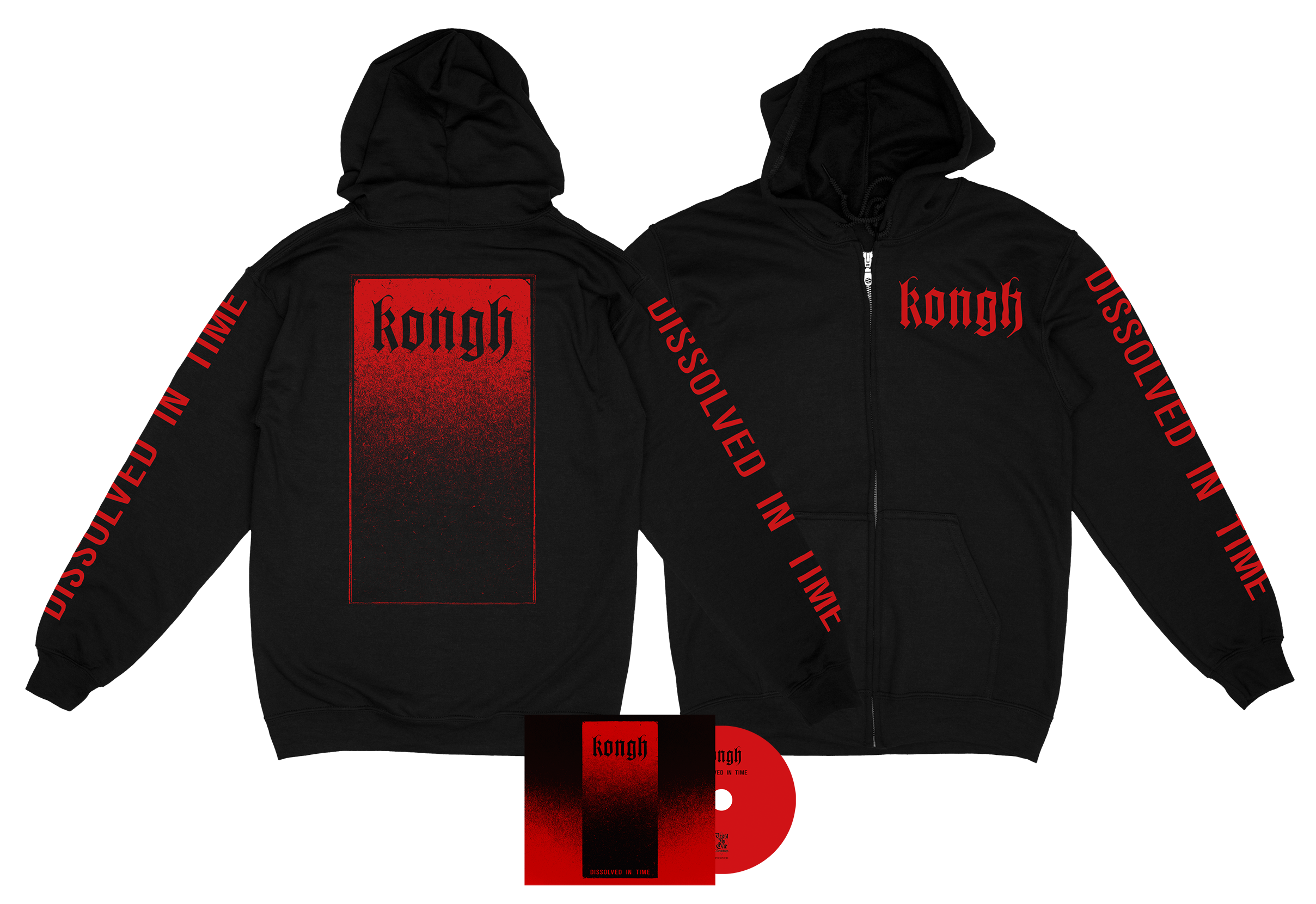KONGH - Dissolved in Time CD + Zip Hood BUNDLE (PRE-ORDER)