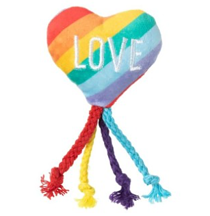 Kattleksak FuzzYard Pride Love Hjärta Flerfärgad Small 6,5x1,5x12cm