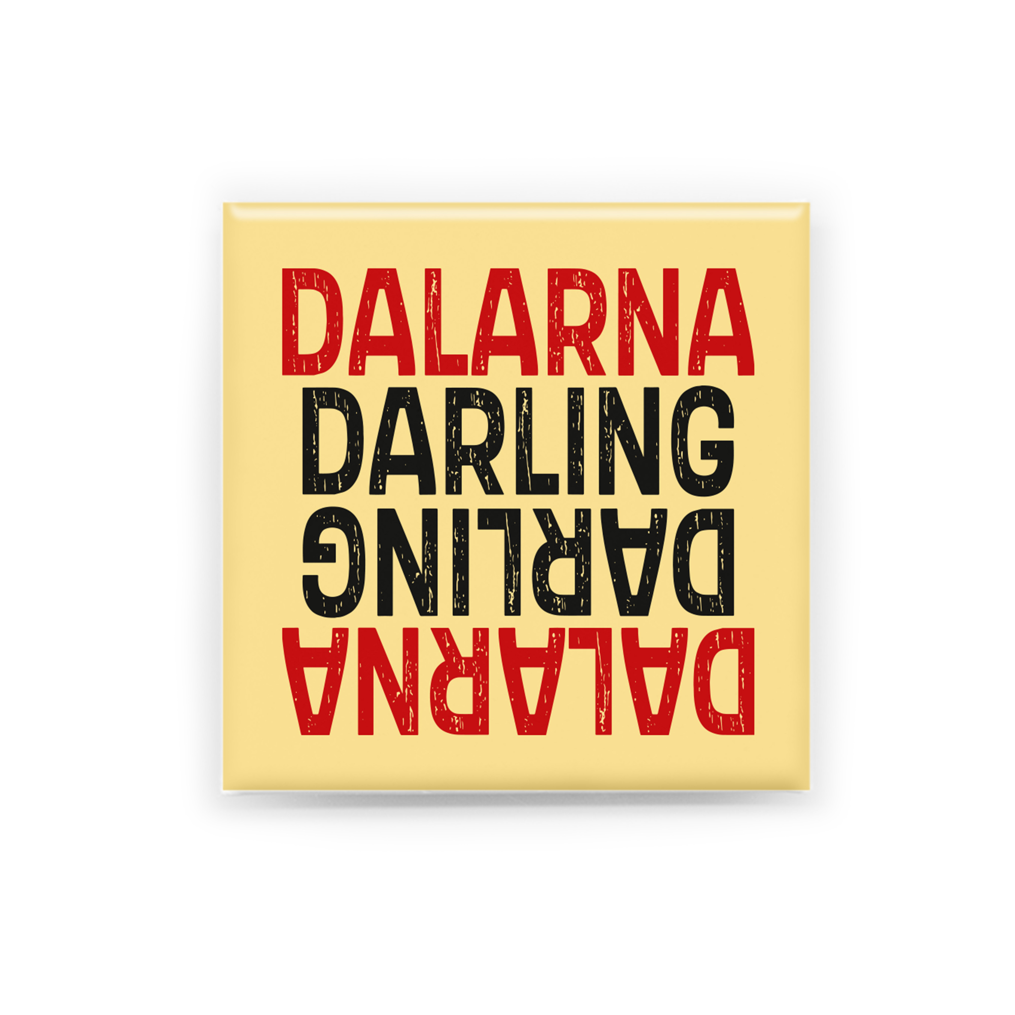 "Dalarna Darling"  En handgjord magnet inspirerad av Dalarna. Perfekt som souvenir, present eller som ett minne från en plats värd att minnas.  Magneten är 5x5 cm och levereras i en egen förpackning med en kort berättelse om Dalarna.
