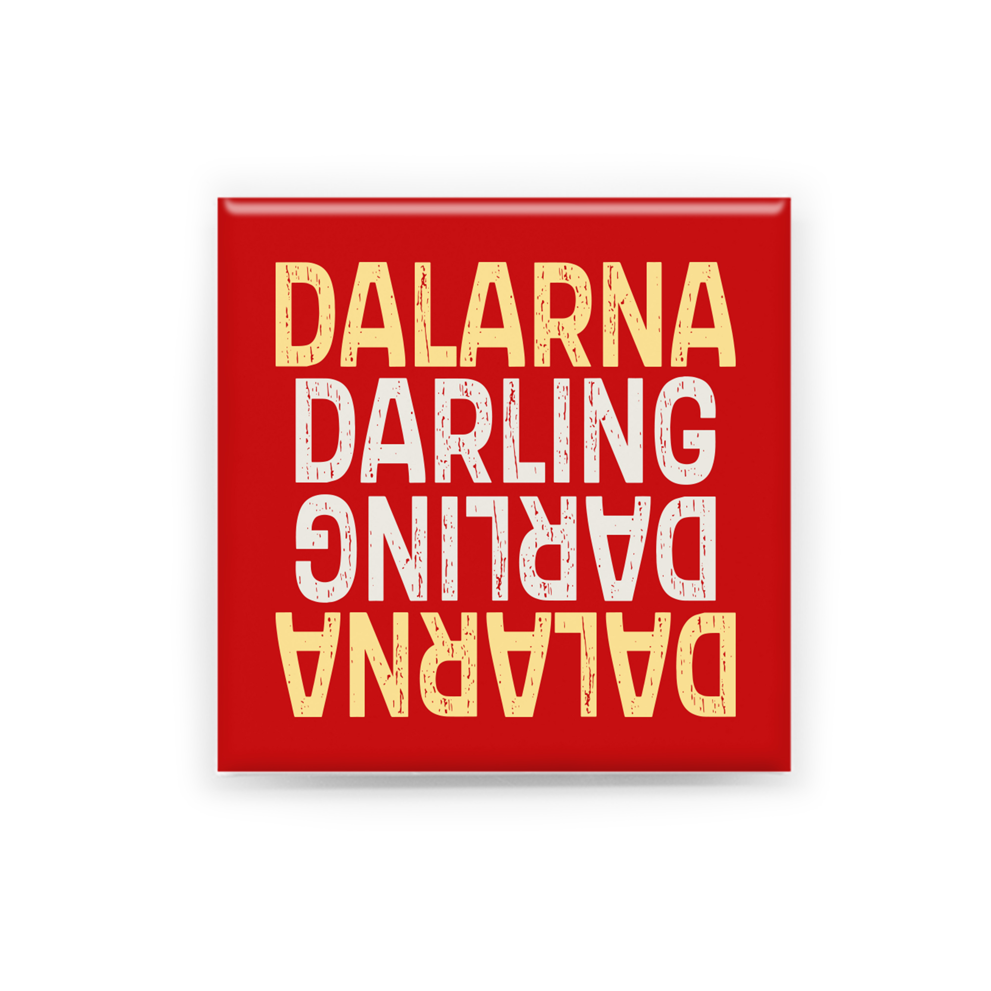 "Dalarna Darling"  En handgjord magnet inspirerad av Dalarna. Perfekt som souvenir, present eller som ett minne från en plats värd att minnas.  Magneten är 5x5 cm och levereras i en egen förpackning med en kort berättelse om Dalarna.