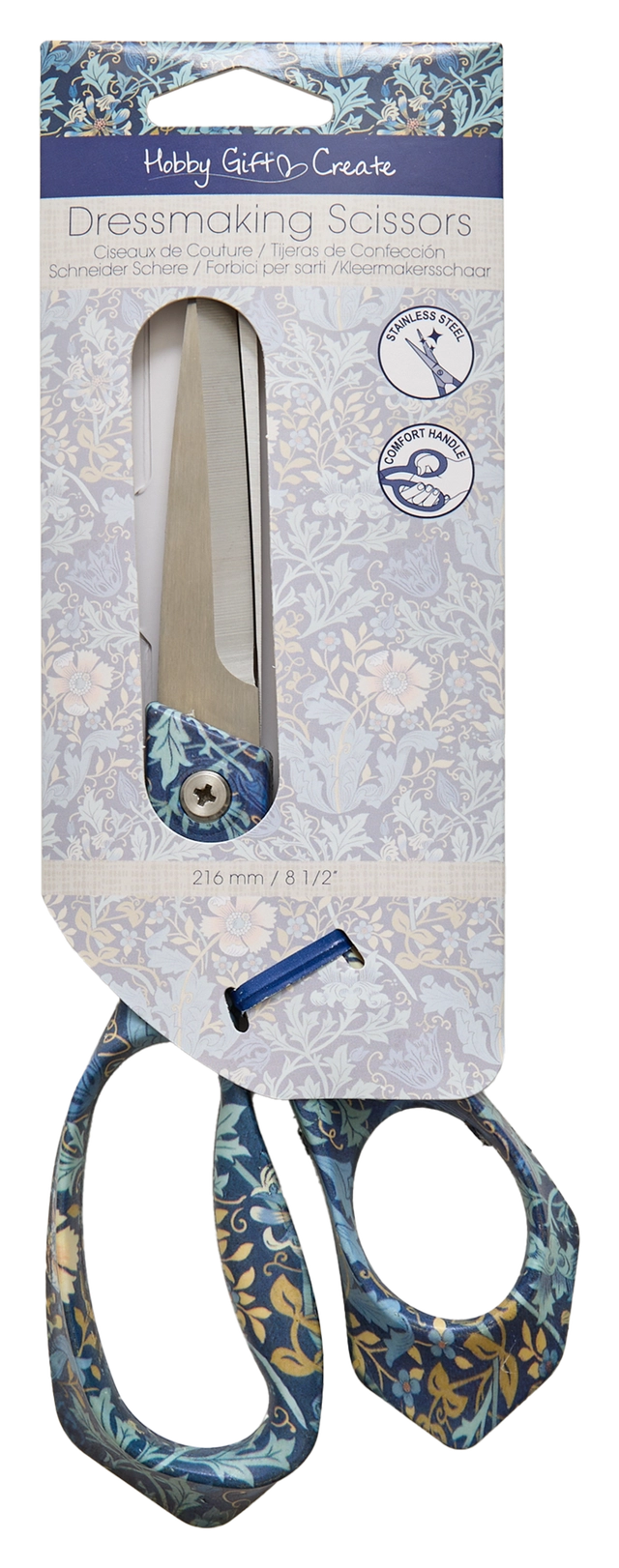 Dressmaker Scissors 8-1/2in Blue Floral - 2