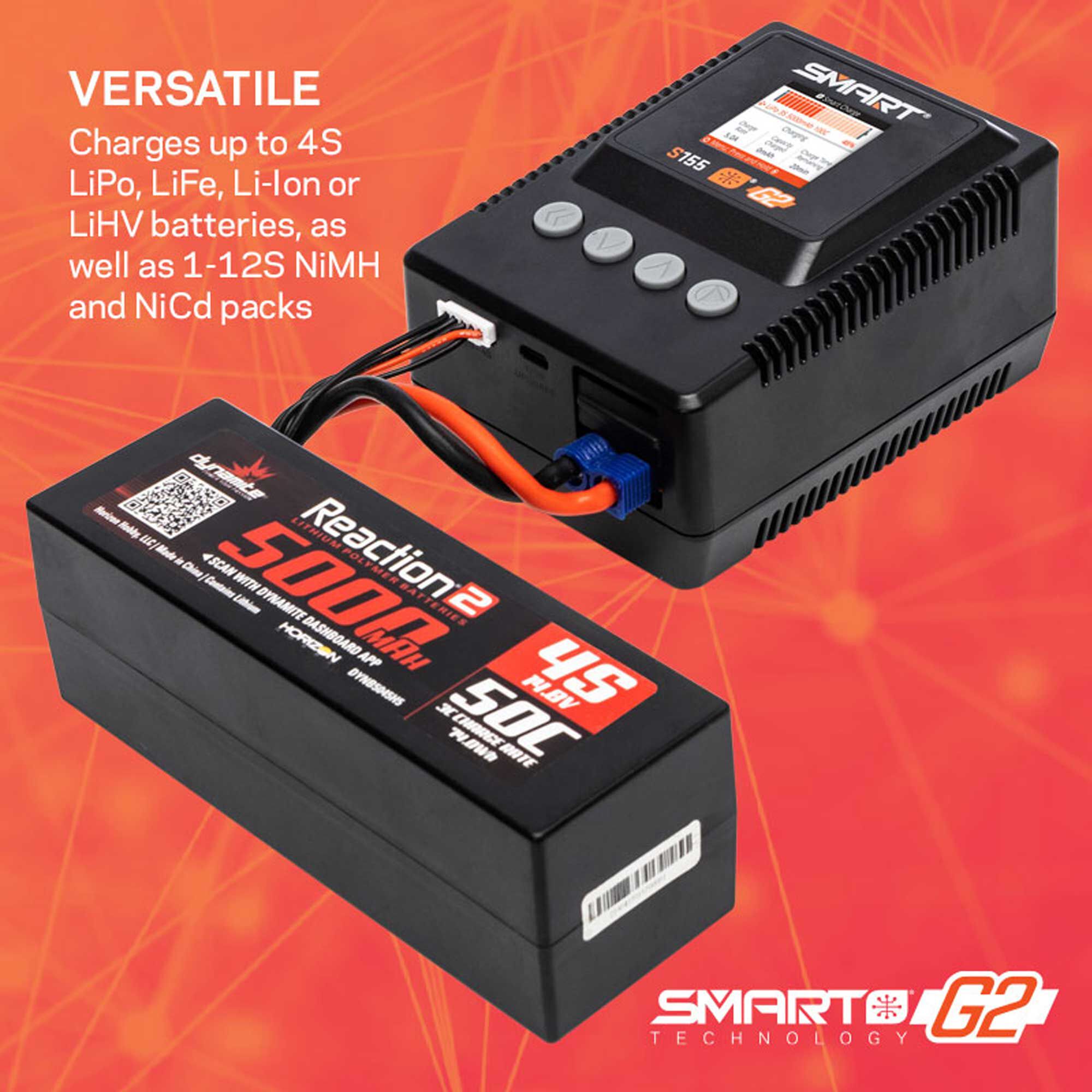 Spektrum SPMXPSA400I Smart Powerstage Air Bundle: G2 2200mAh 3S LiPo IC3 &amp; S155 Charger - 2