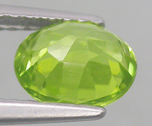 1.10 ct vacker oval formad naturlig peridot ädelsten - 3