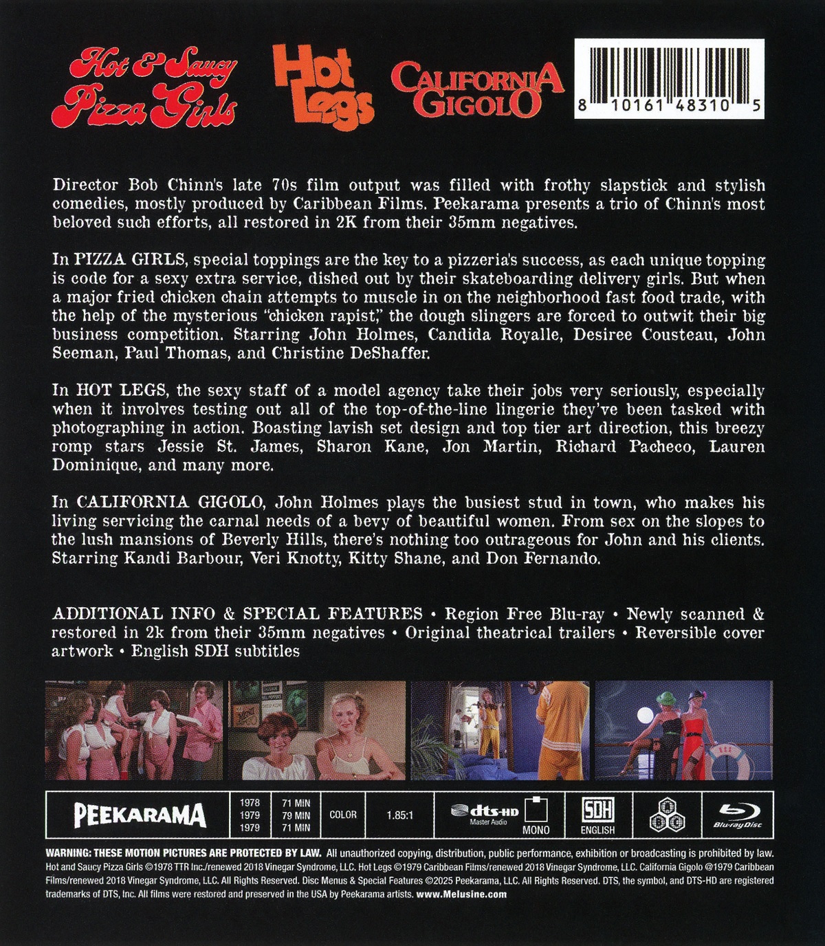  Hot And Saucy Pizza Girls / Hot Legs / California Gigolo (ej svensk text) (Blu-ray) - 2