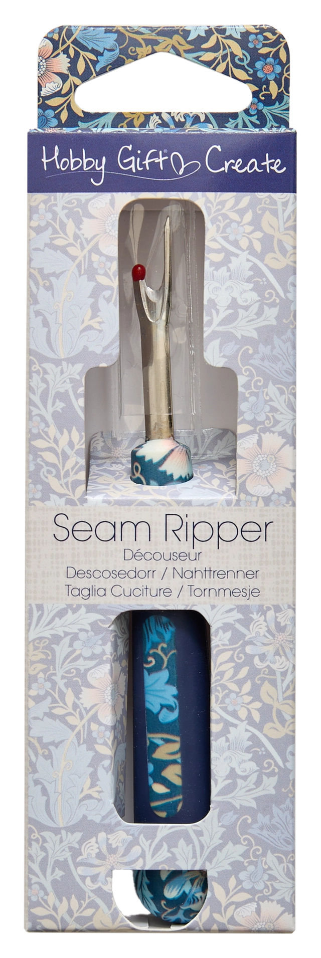 Soft Grip Seam Ripper Blue Floral - 2