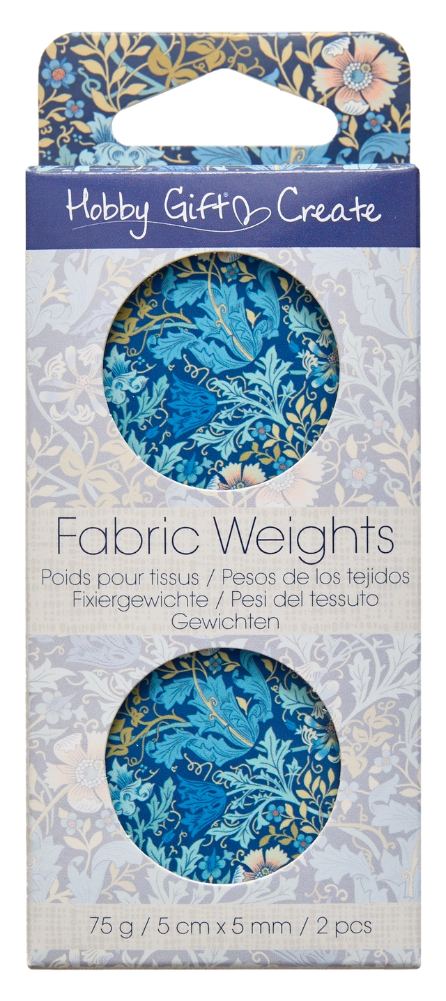 Iron Fabric Weights Blue Floral 2ct  - 2