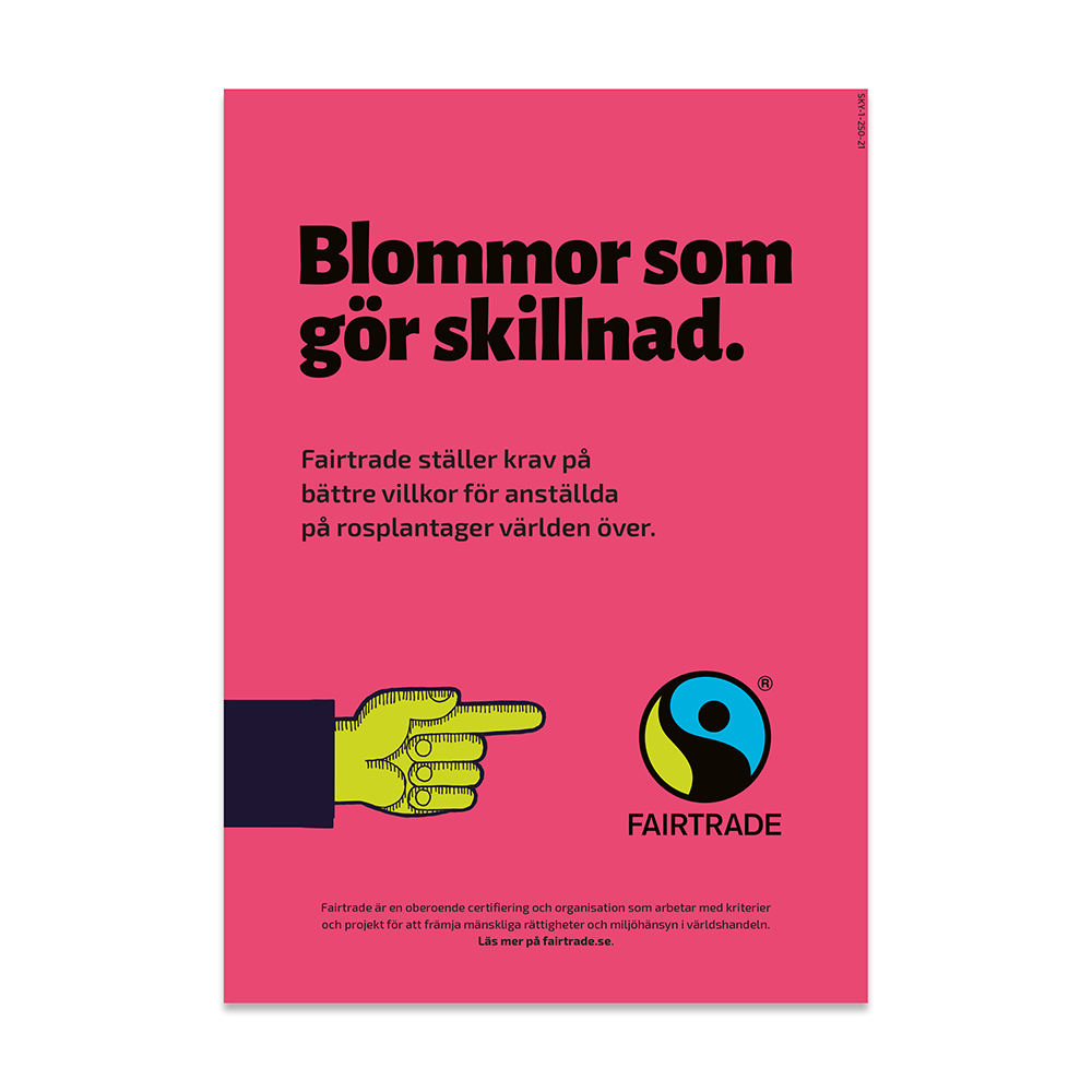 Skylt: Blommor som gör skillnad