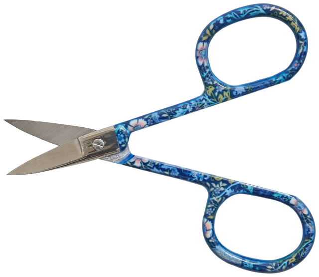 Embroidery Scissors 3-1/2in Blue Floral - 4