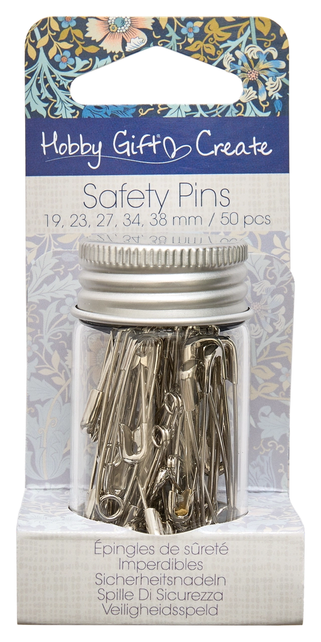 Safety Pins in Glass Jar 50ct - 2