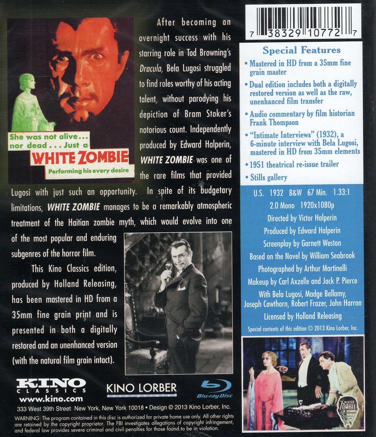 White Zombie (ej svensk text) (Blu-ray - 2