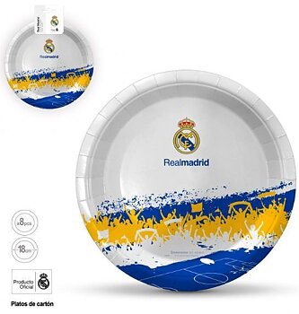 Real Madrid Papperstallrik 18 cm 8-pack RM