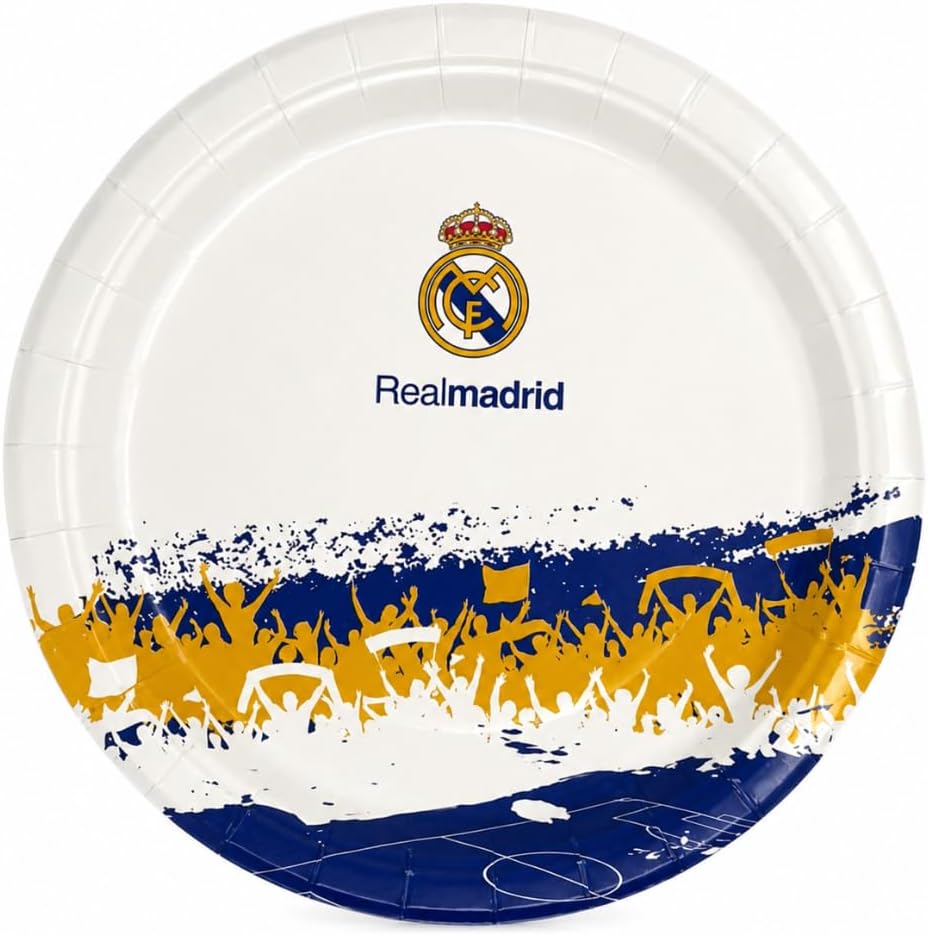 Real Madrid Papperstallrik 18 cm 8-pack Aficion - 6