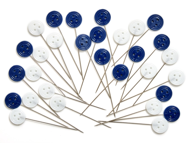 Heat Resistant Plastic Button Head Pins in a Glass Jar 30ct  - 3