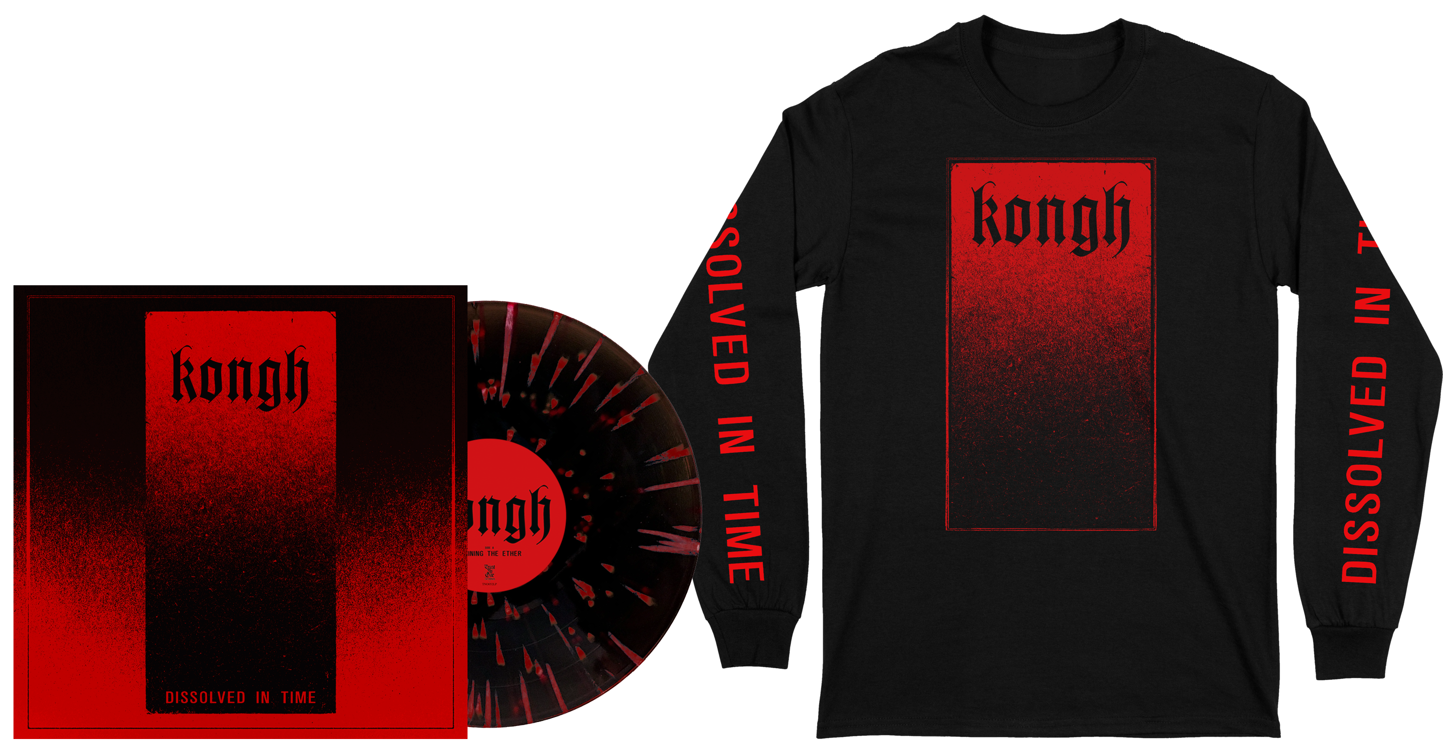 KONGH - Dissolved in Time LP (SPLATTER) + Longsleeve BUNDLE (PRE-ORDER)