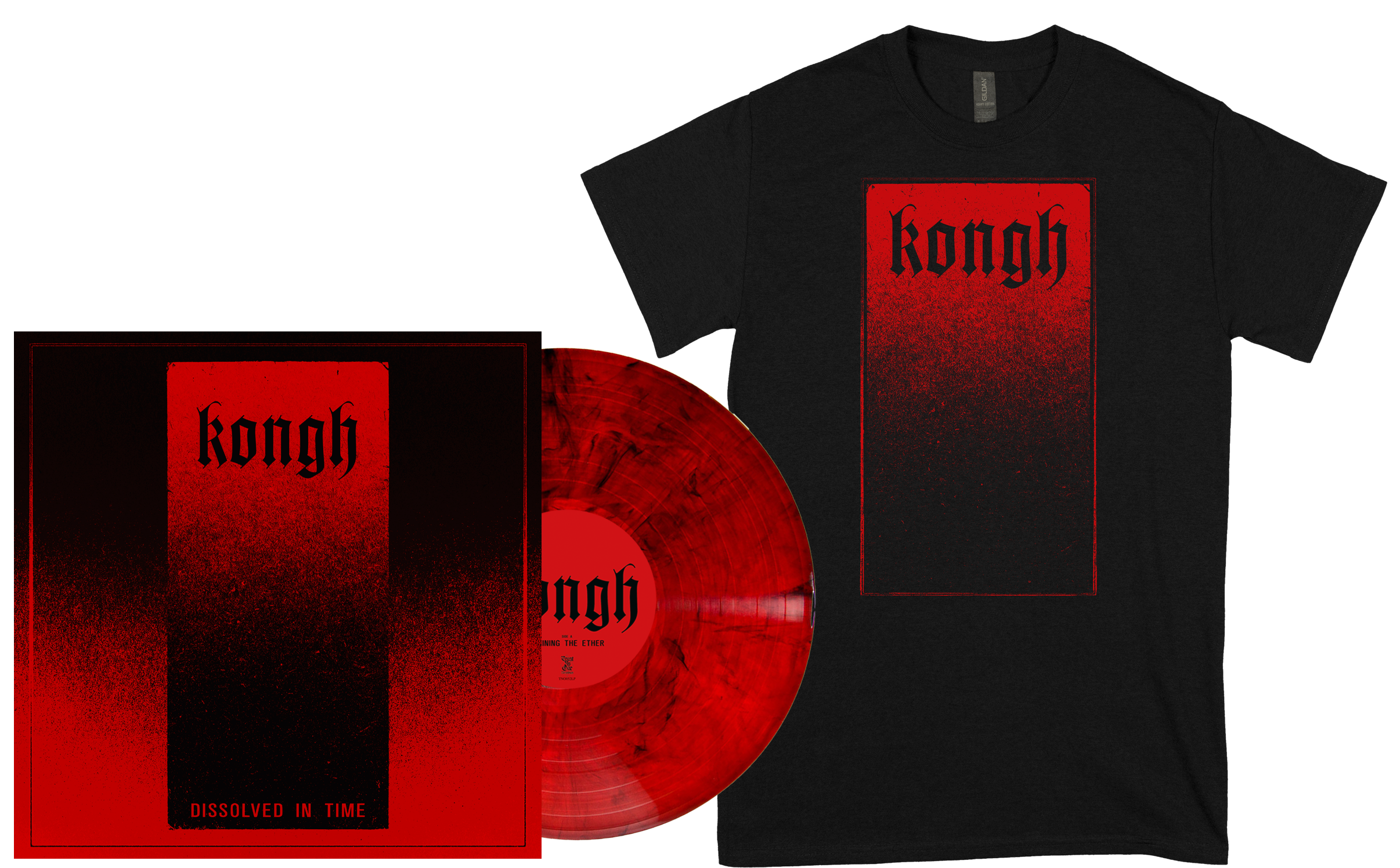 KONGH - Dissolved in Time LP (MARBLE) + T-shirt BUNDLE (PRE-ORDER)