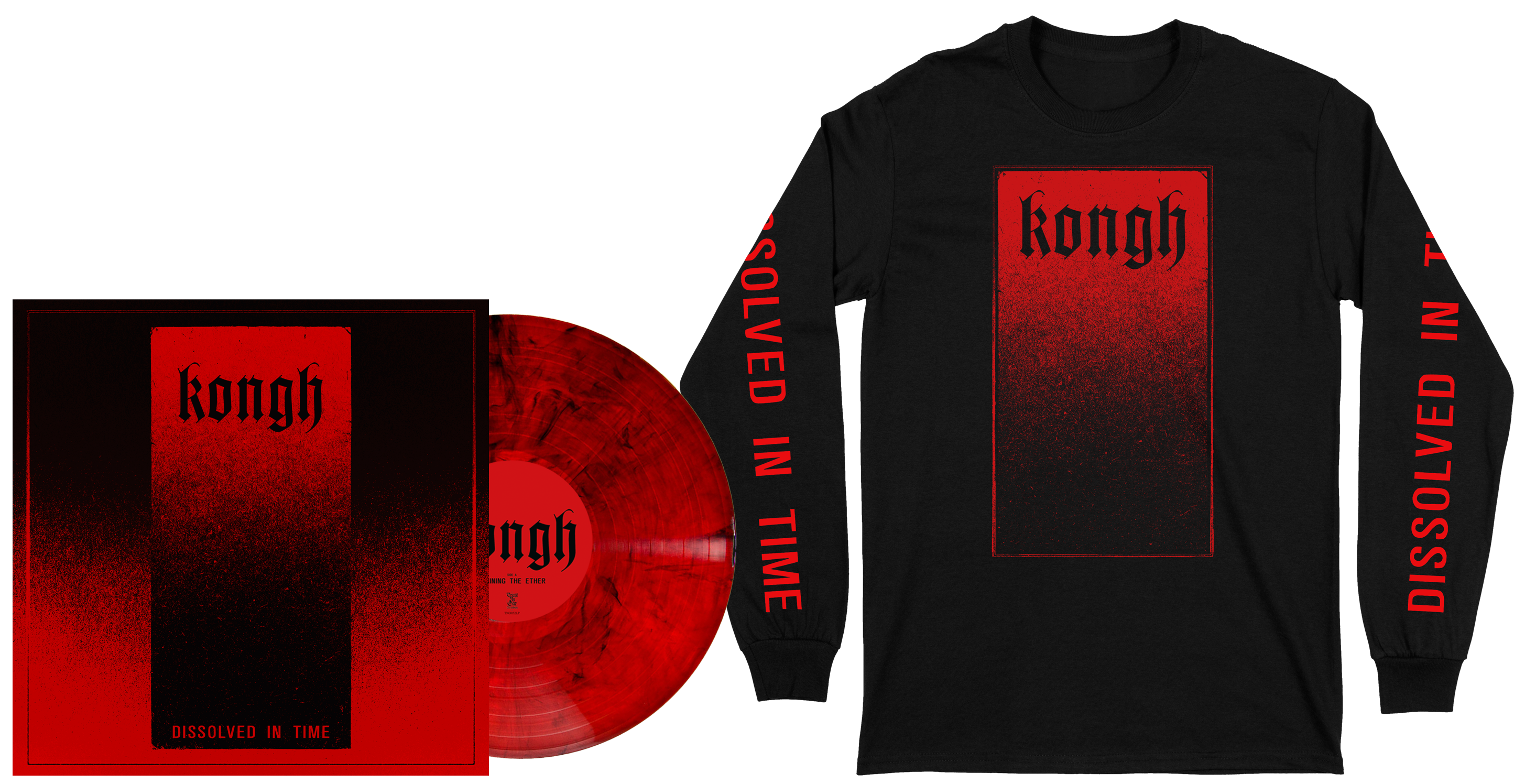 KONGH - Dissolved in Time LP (MARBLE) + Longsleeve BUNDLE (PRE-ORDER)