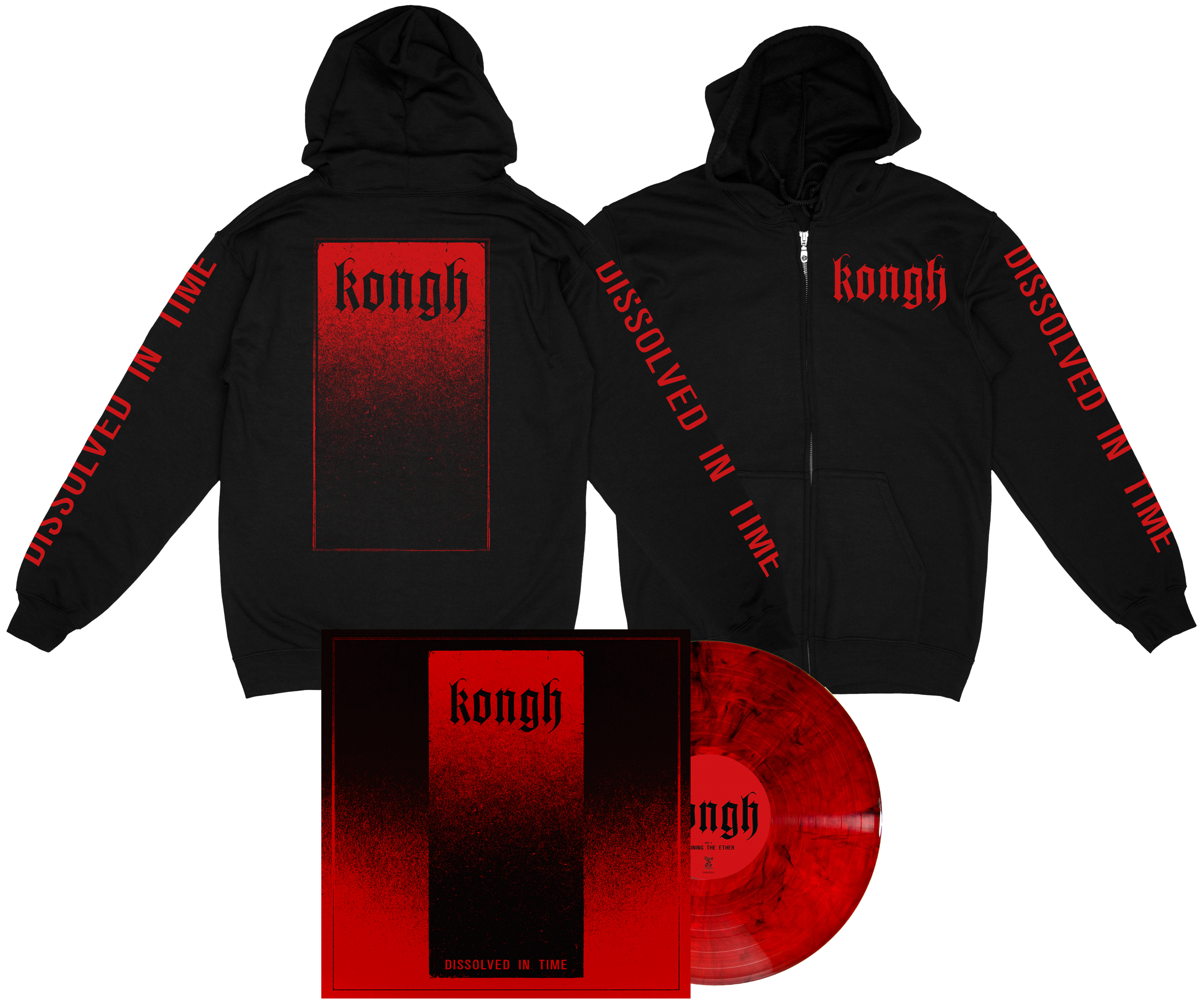 KONGH - Dissolved in Time LP (MARBLE) + Zip Hood BUNDLE (PRE-ORDER)