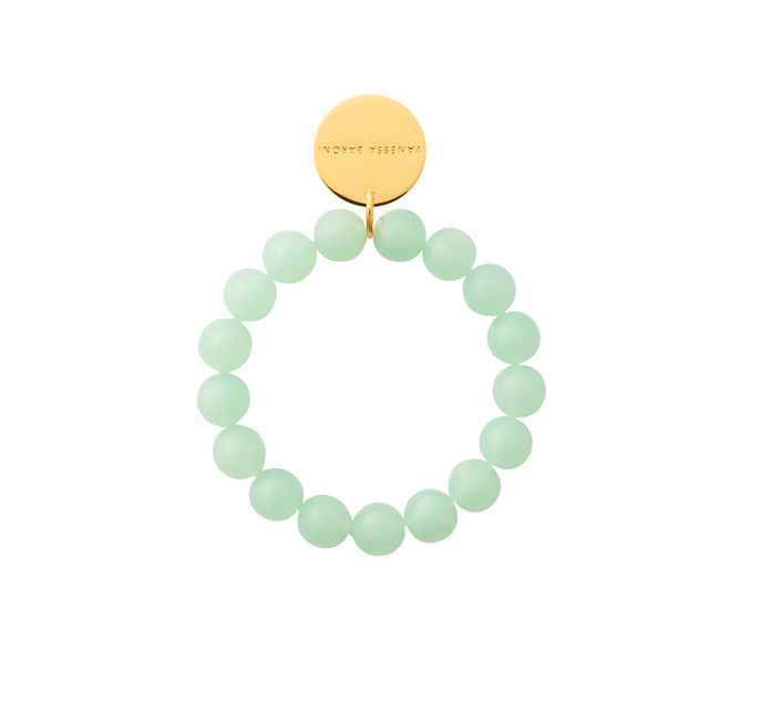 Mini Beads Flex Armband Opalin Mintgrön