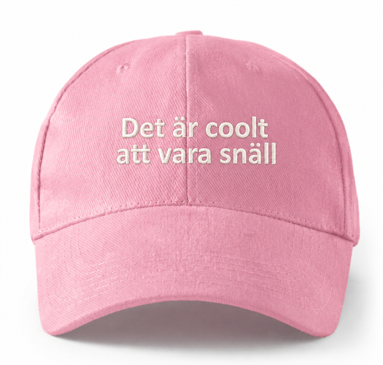 Barnkeps "Det är coolt att vara snäll" rosa