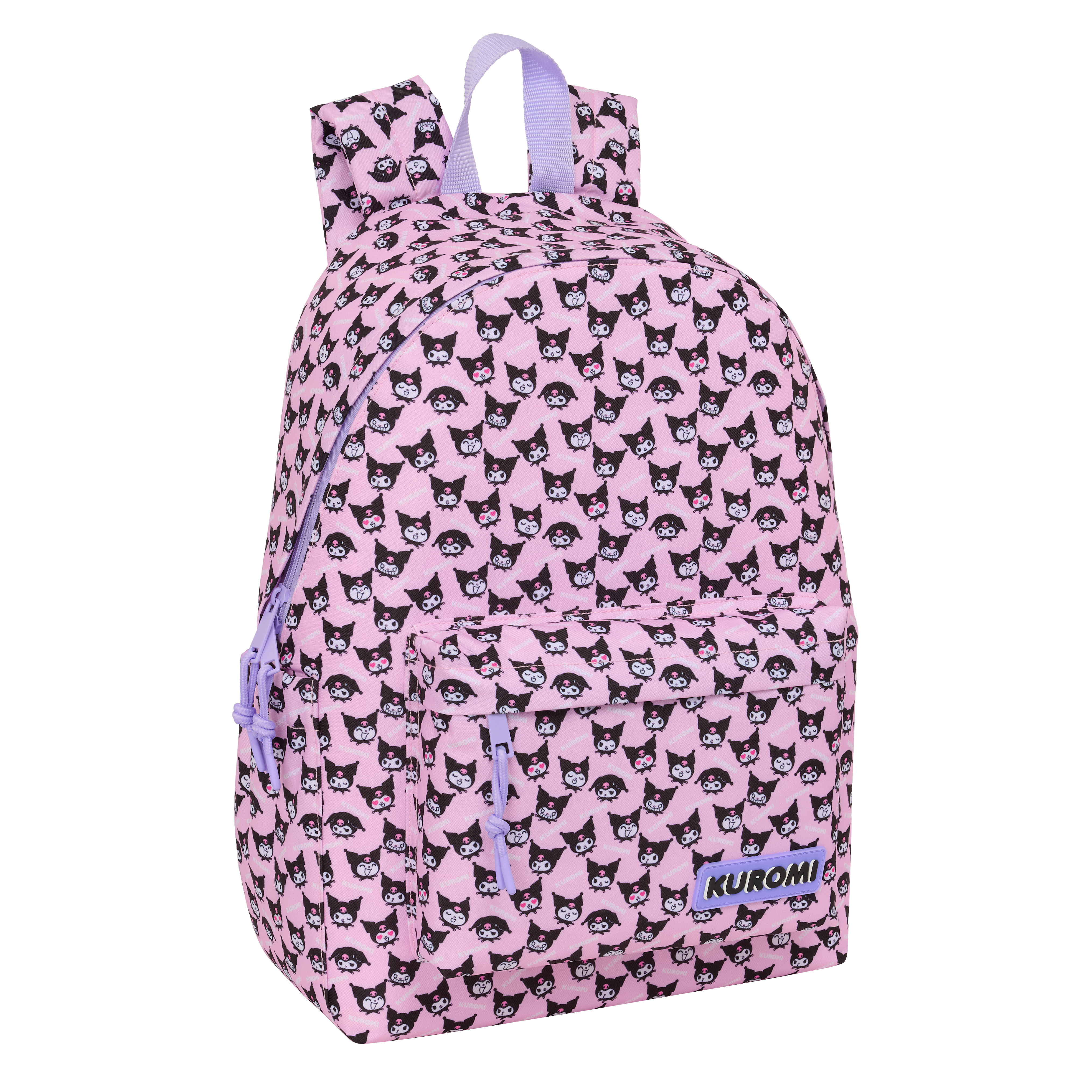 Kuromi Laptop Ryggsäck – rosa och lila kawaii ryggsäck - 43 cm