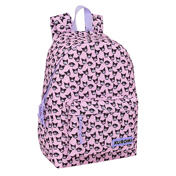 Kuromi Laptop Ryggsäck – rosa och lila kawaii ryggsäck - 43 cm