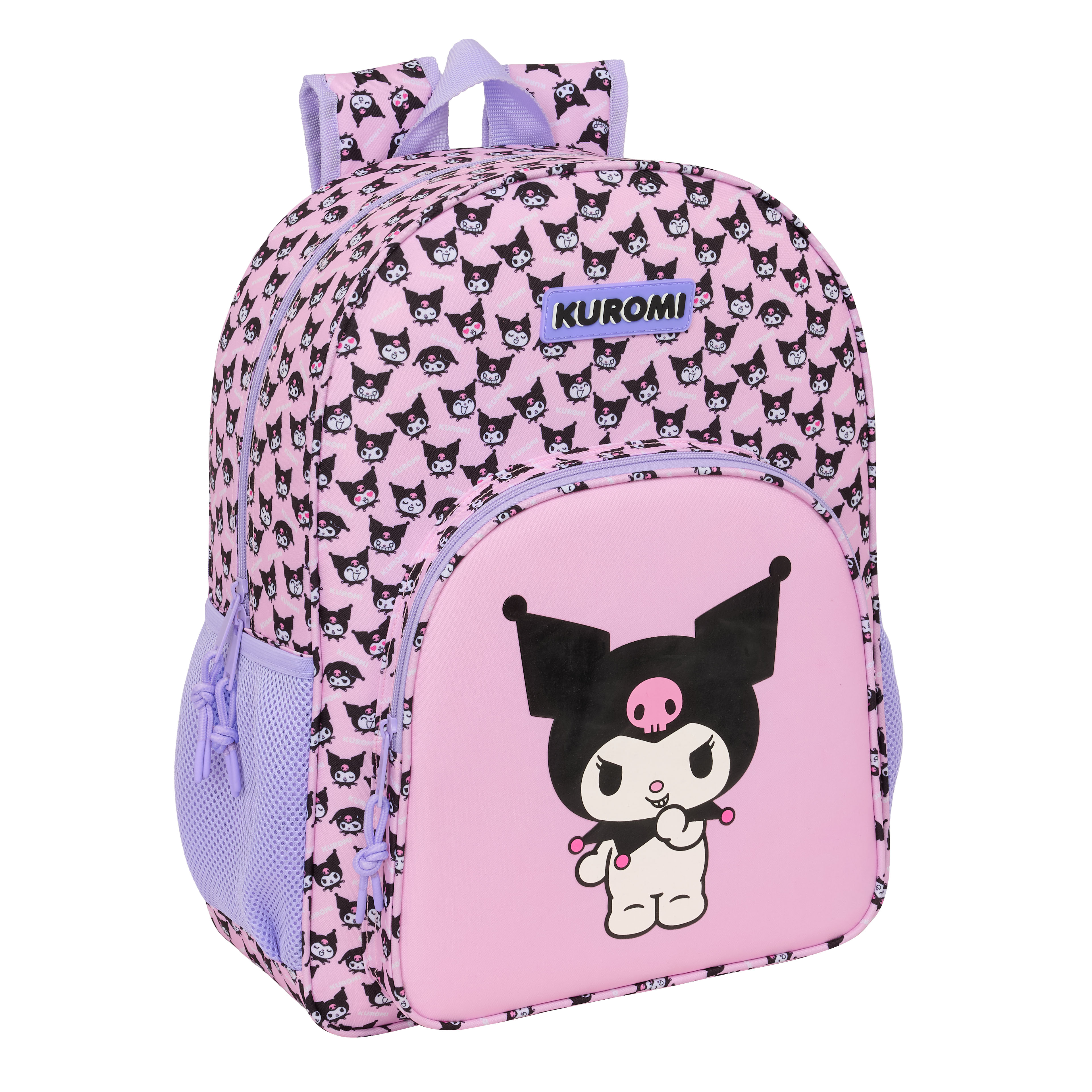 Kuromi Ryggsäck 19L – rosa och lila kawaii ryggsäck - 42 cm