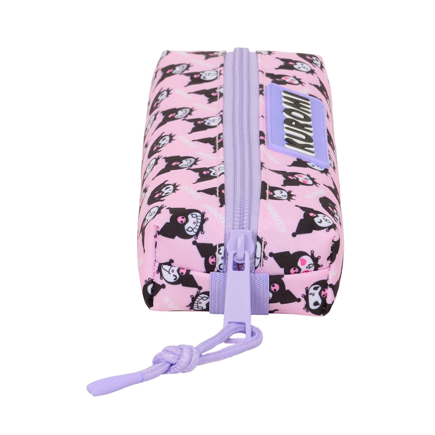 Kuromi Pennfodral med 1 Fack och Elastiskt Band - Rosa och Lila Rektangulärt Kawaii Fodral - 2