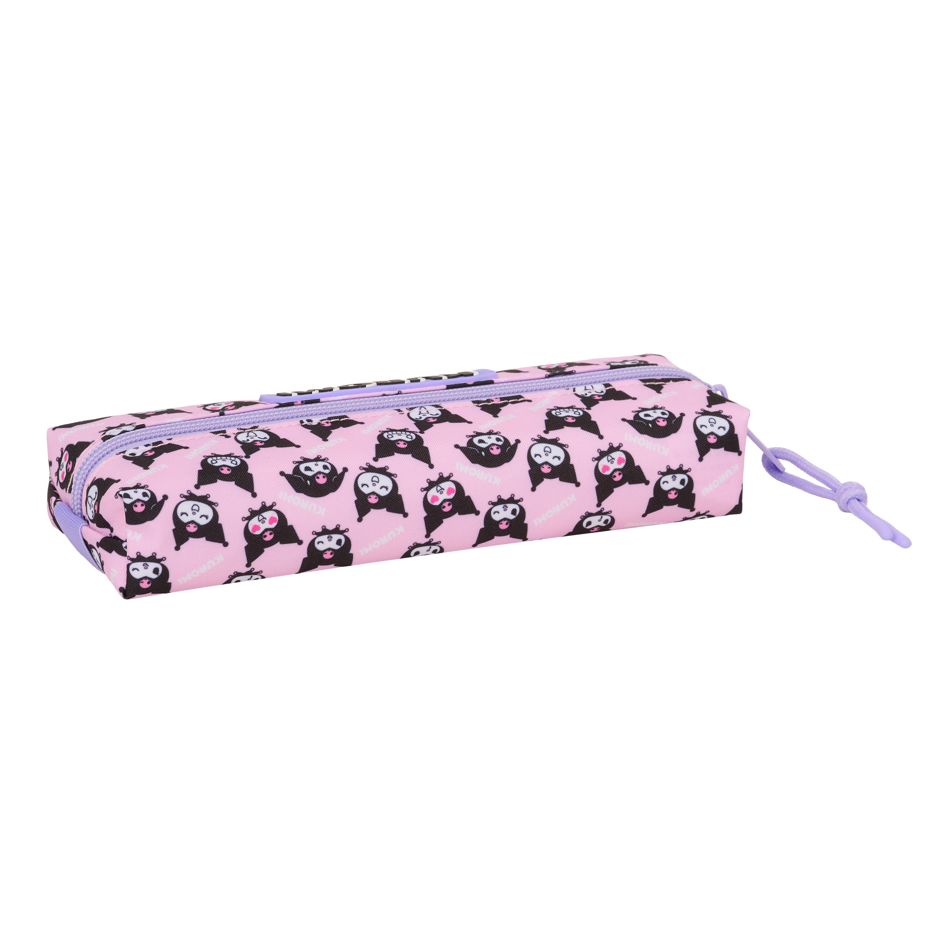 Kuromi Pennfodral med 1 Fack och Elastiskt Band - Rosa och Lila Rektangulärt Kawaii Fodral - 4
