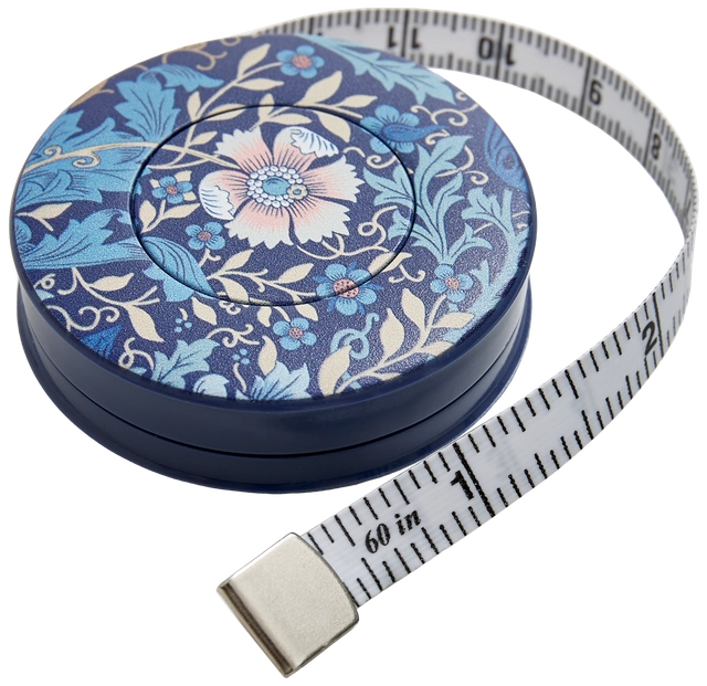Retractable Tape Measure 60in Blue Floral