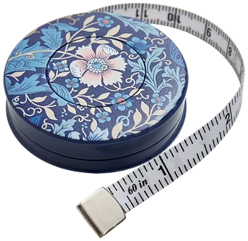 Retractable Tape Measure 60in Blue Floral