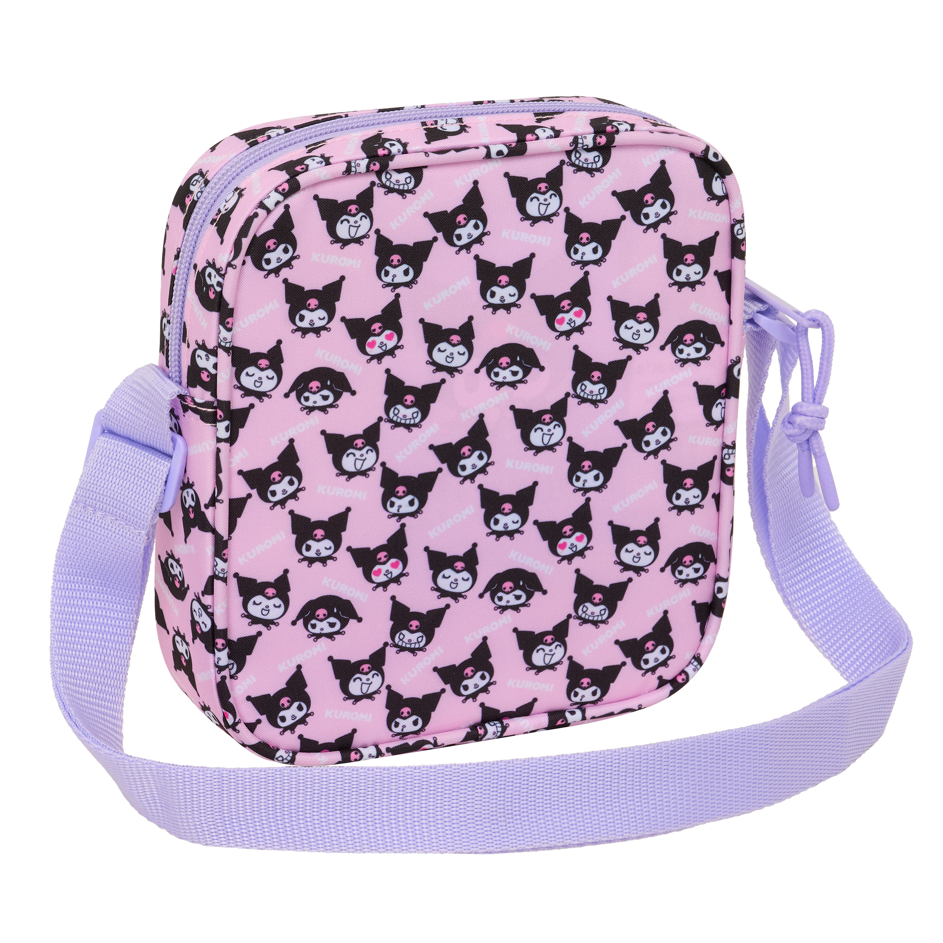 Kuromi Axelväska - Rosa och Lila Kawaii Väska 18 cm - 2