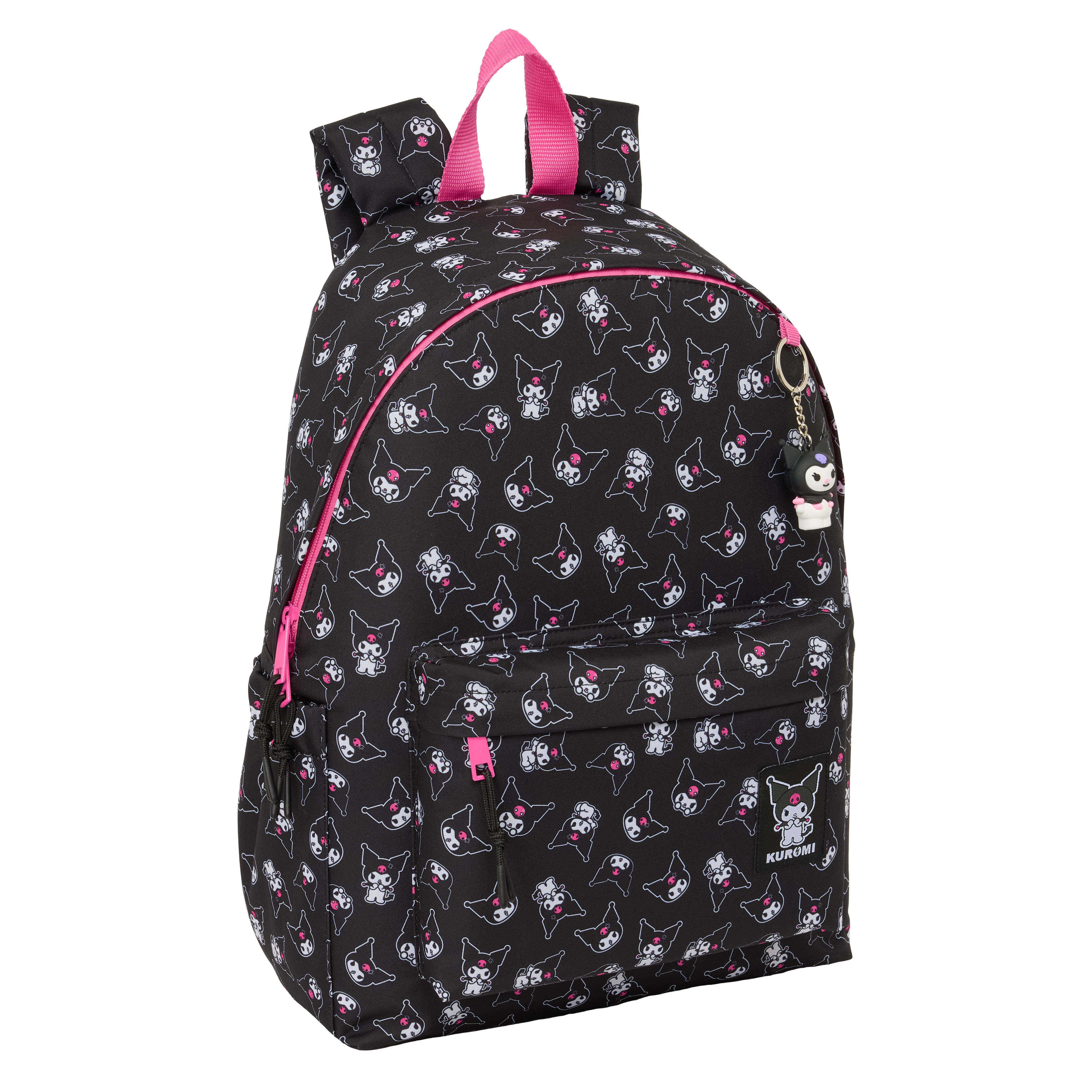 Kuromi Laptop Ryggsäck – Svart och Rosa kawaii ryggsäck - 43 cm