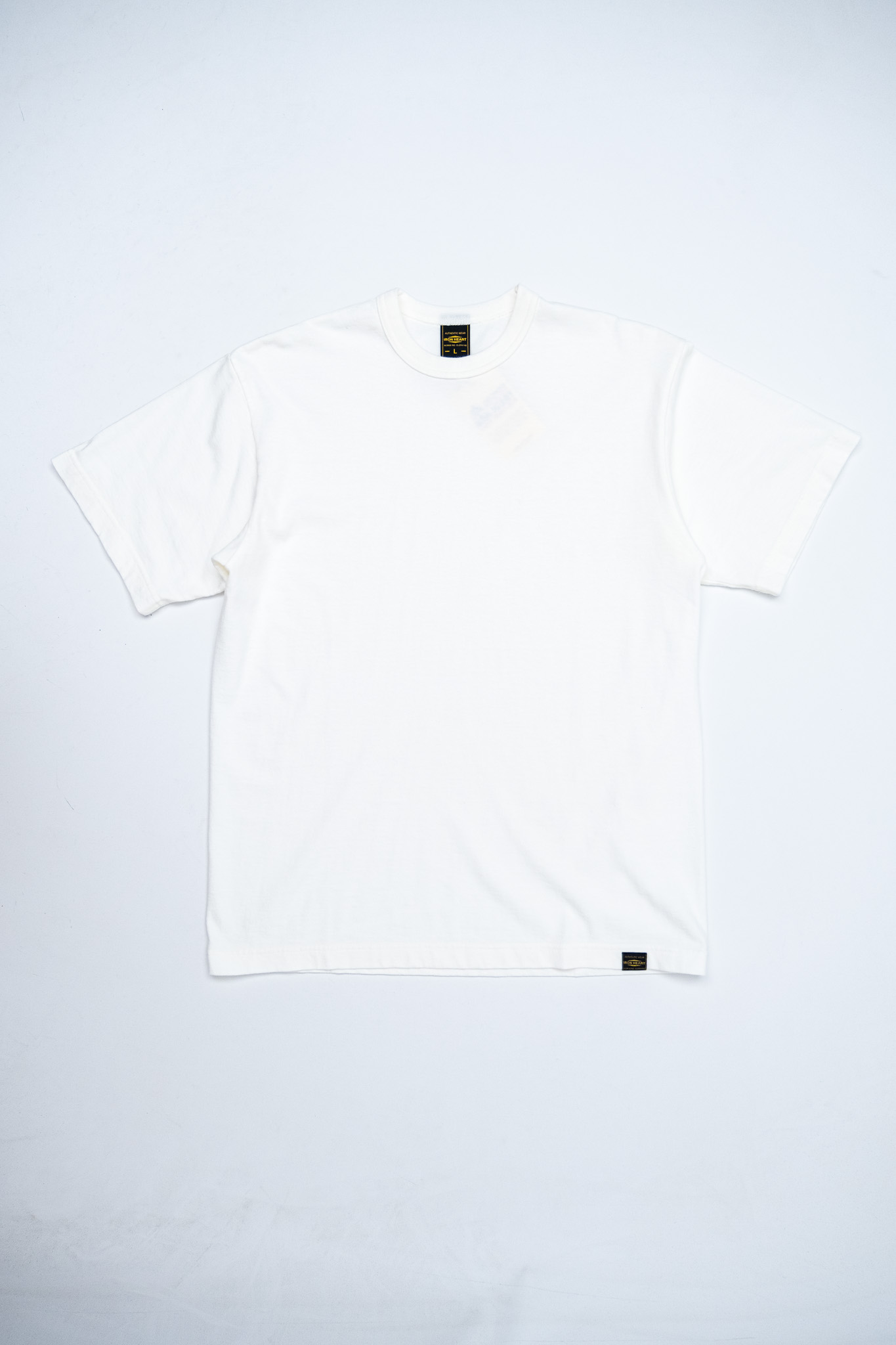 Iron Heart - IHT-1610L-WHT 6.5oz Loopwheel Crew Neck T-Shirt White - 2