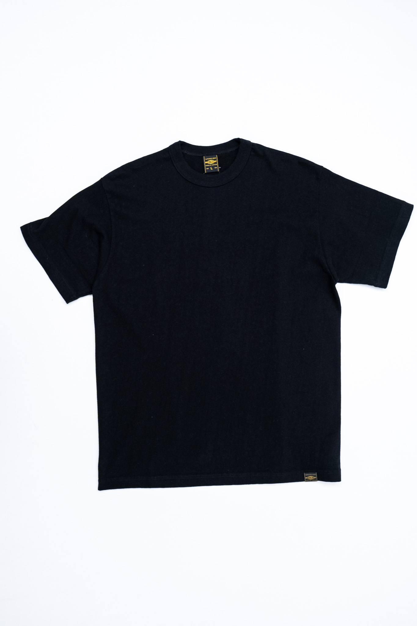 Iron Heart - IHT-1610L-WHT 6.5oz Loopwheel Crew Neck T-Shirt Black - 2