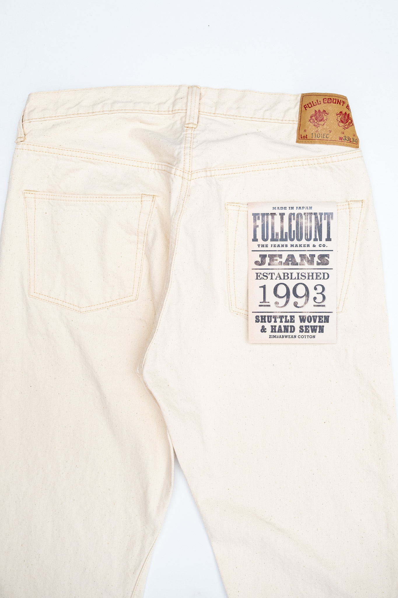 Fullcount - 1101EC Straight Ecru Selvedge Denim - 8