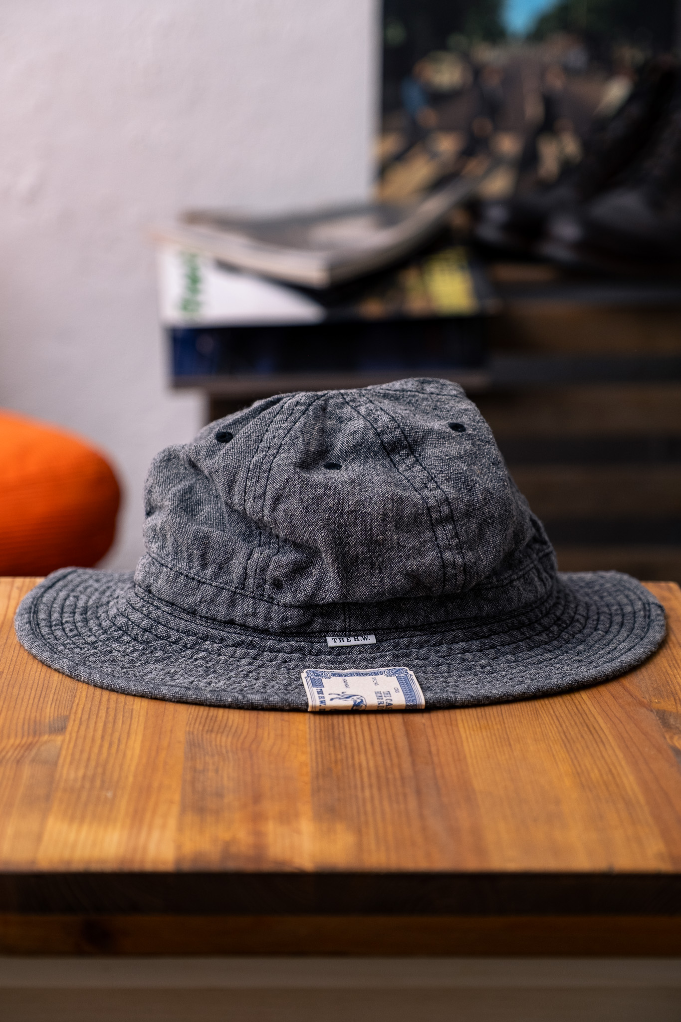 THE H.W. DOG ＆ CO. FATIGUE HAT BLACK① H.W. Dog & Co - Linen Fatigue Hat Black - Göteborg Manufaktur