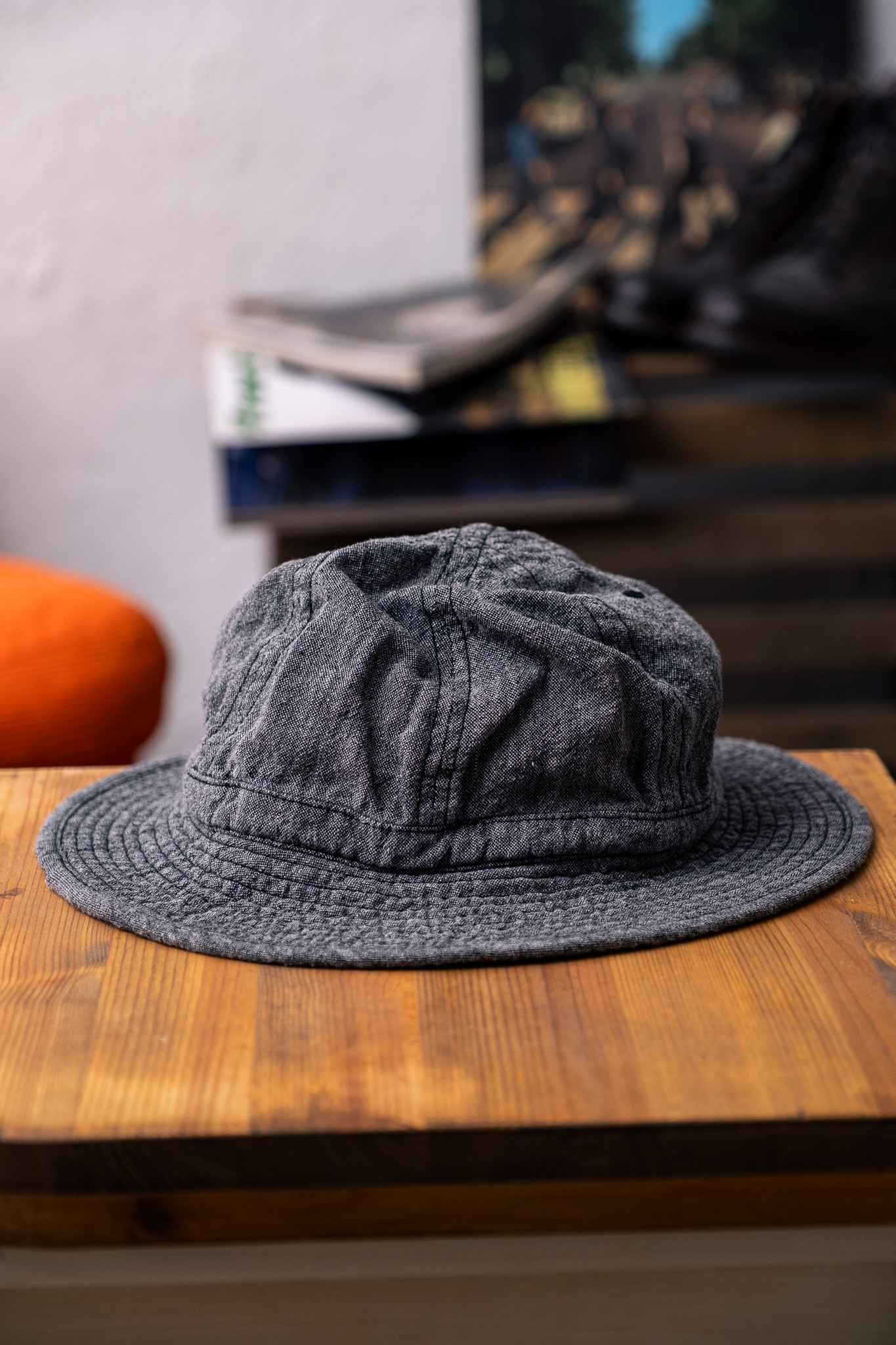 H.W. Dog & Co - Linen Fatigue Hat Black - Göteborg Manufaktur
