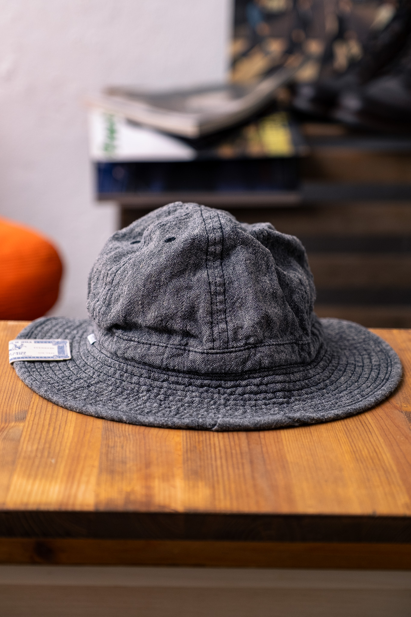 H.W. Dog & Co - Linen Fatigue Hat Black