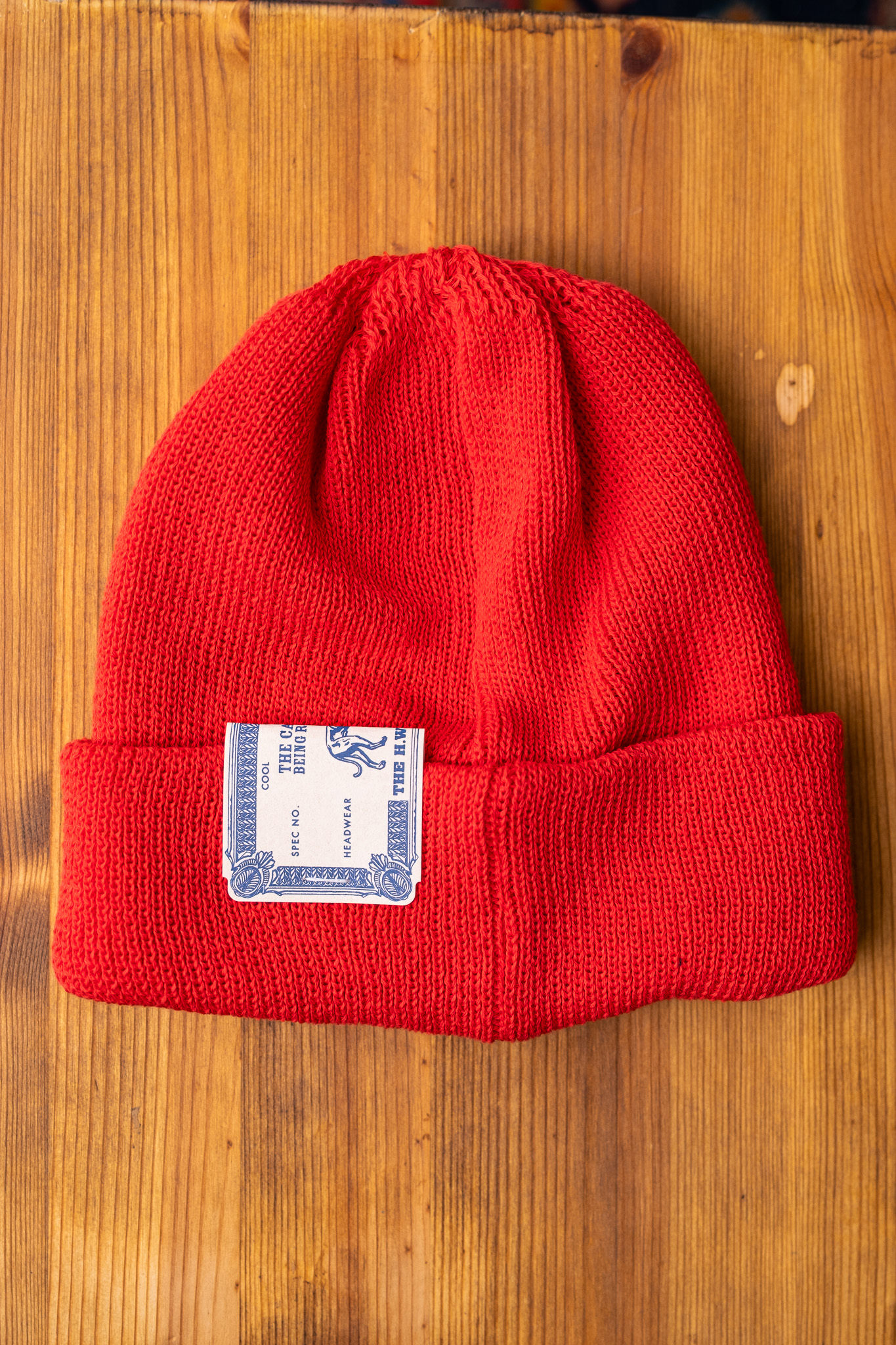 H.W. Dog & Co - Cotton Roll Watch Cap Red
