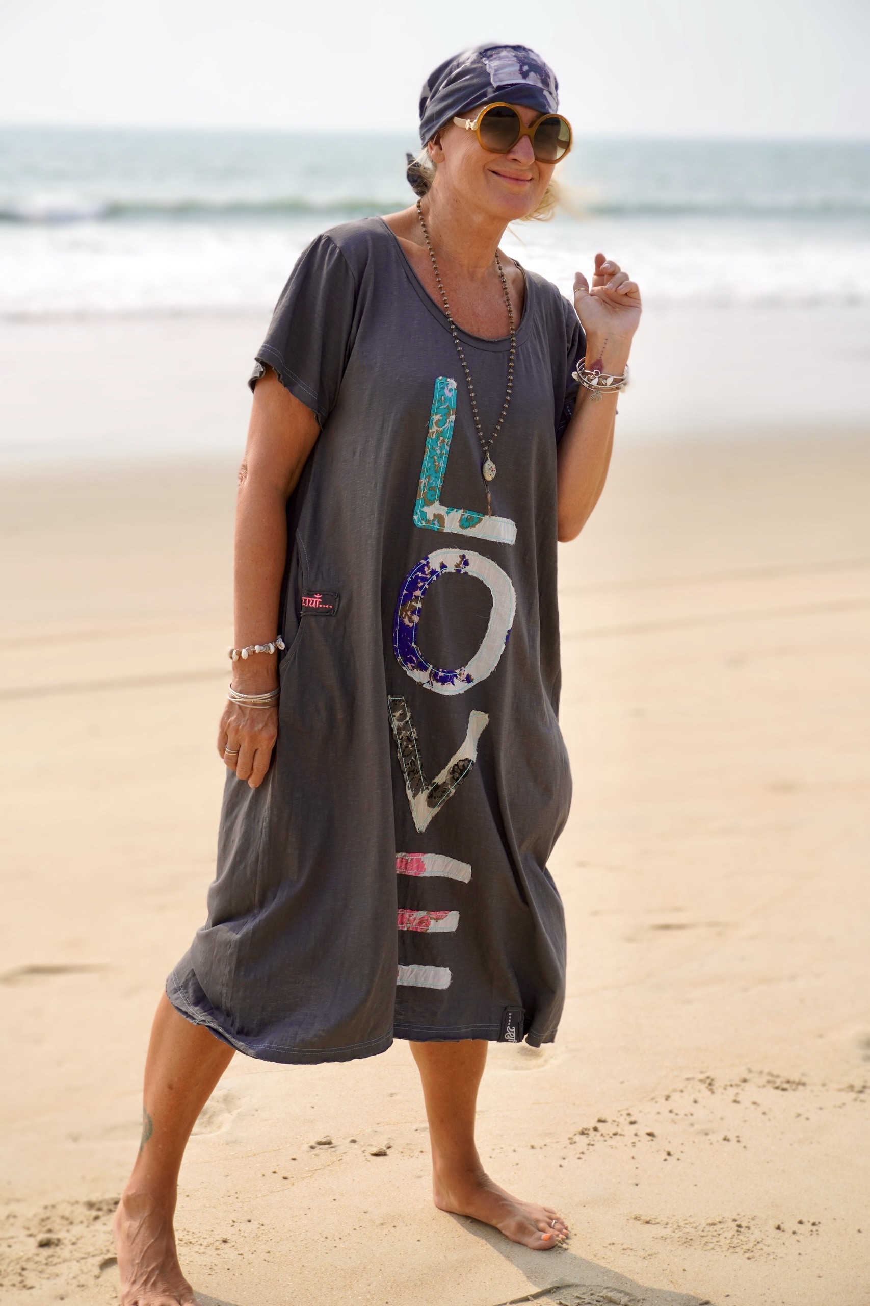 LOLO LOVE JERSEY  DRESS SOFT CHARCOAL  - 4